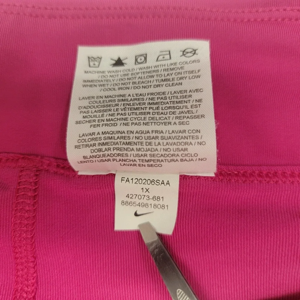 Nike Court Dri-FIT Skort Pink Navy Blue Athletic Skirt Women 1X 427073-681